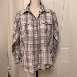 Wrangler Multicolor Pearl Snap Plaid Shirt